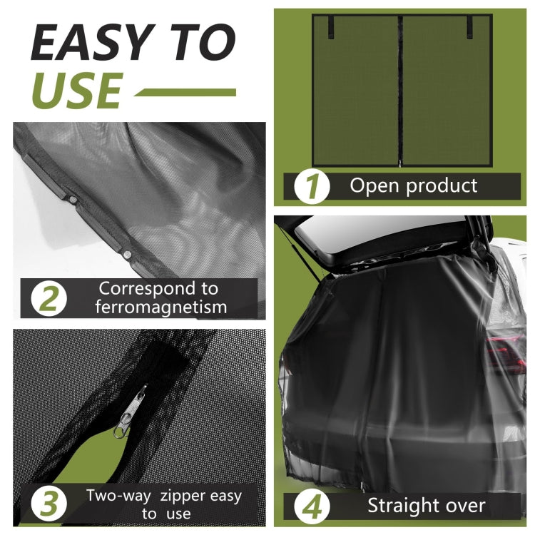 Car Rear Trunk Ventilation Shade Anti-mosquito Screen Cover, Size: S - Set