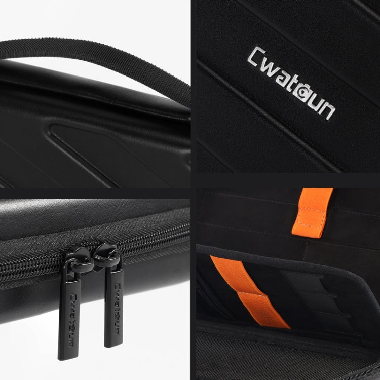 Cwatcun D163 Photography Accessories Organiser EVA Hard Shell Drop-proof Clutch Portable Digital Bag - Black