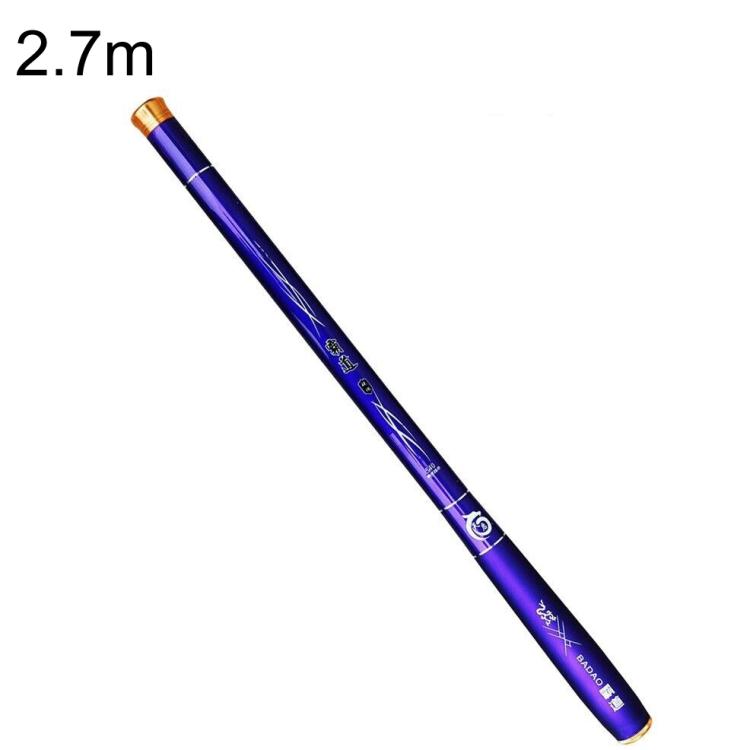 2.7m Pocket Telescopic Short Section Fishing Rod Carbon Stream Ultra Light Super Hard Mini Fishing Hand Pole