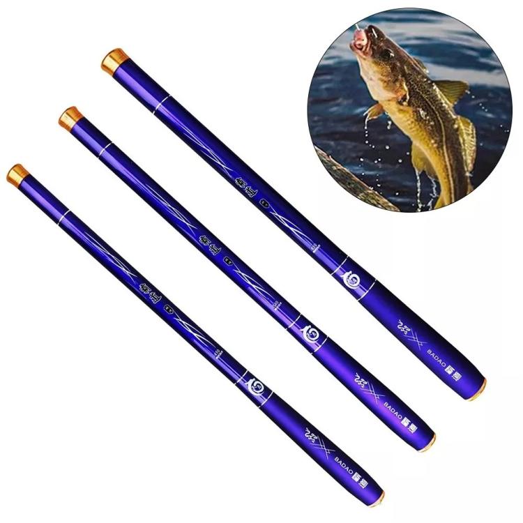 2.4m Pocket Telescopic Short Section Fishing Rod Carbon Stream Ultra Light Super Hard Mini Fishing Hand Pole