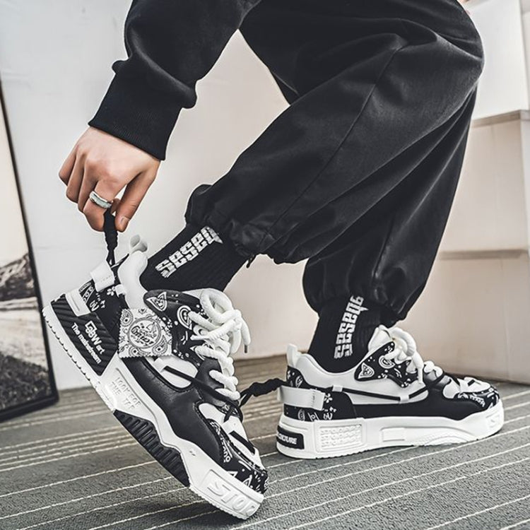 Men Casual Board Shoes Sneaker Versatile Sports Thick Sole Height Increasing Trend Shoes, Size: 43