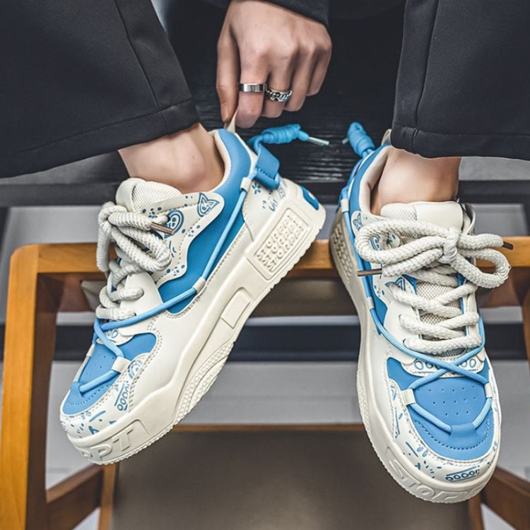 Men Casual Board Shoes Sneaker Versatile Sports Thick Sole Height Increasing Trend Shoes, Size: 40