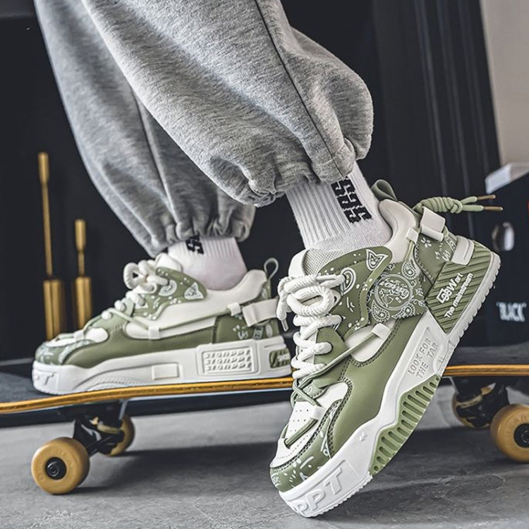 Men Casual Board Shoes Sneaker Versatile Sports Thick Sole Height Increasing Trend Shoes, Size: 44