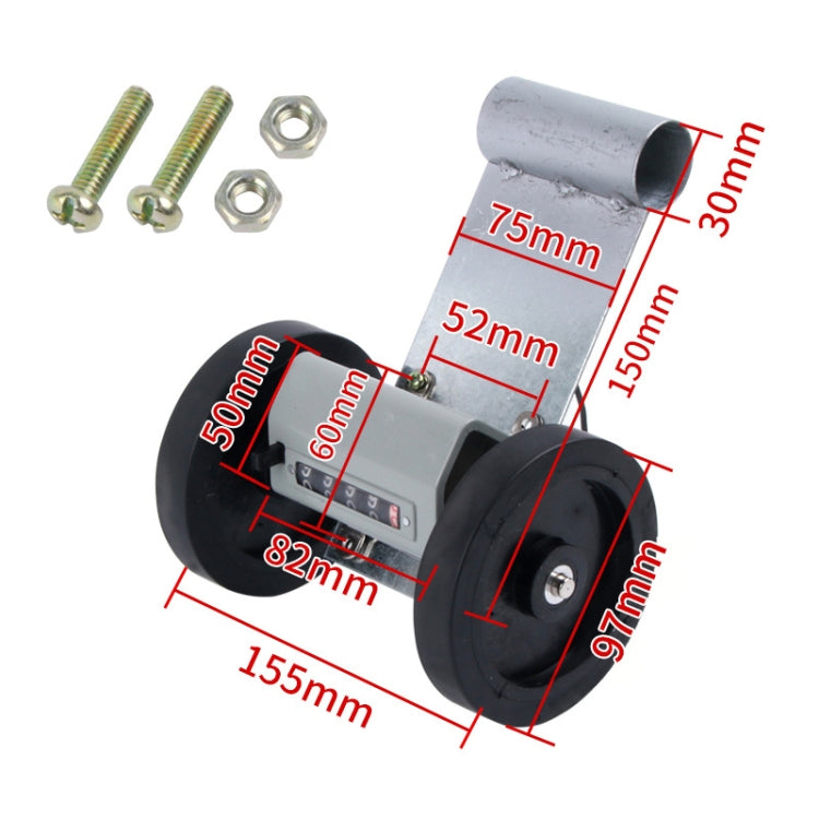 High-precision Mechanical Meter/Yard Counter For Roller-type Textile Machines, Specification: Z96-F Yard Counter + Bracket