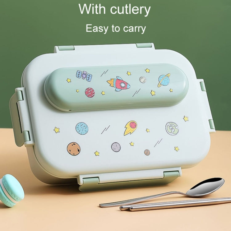 316 Stainless Steel Insulated Lunch Box Children Portable Compartment Lunch Case, Style: Light Yellow 2 Grids