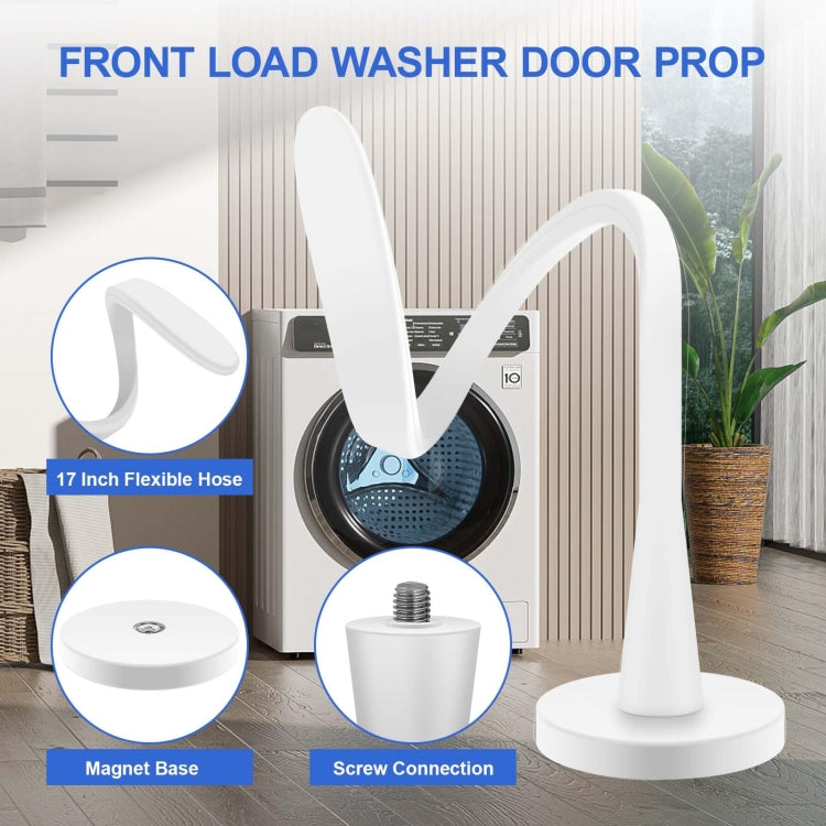 Universal Flexible Magnetic Washing Machine Door Stopper Front Load Washer Door Prop 43mm White