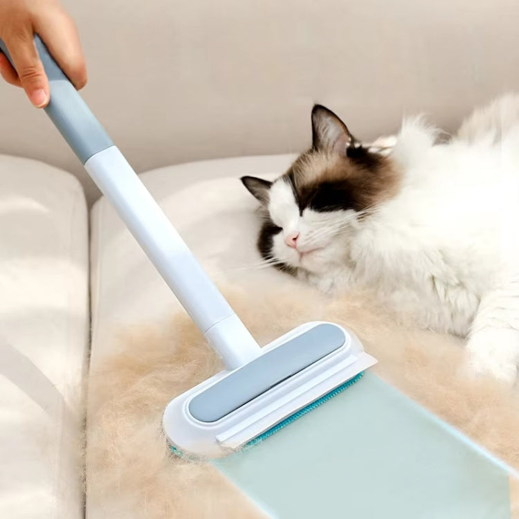 Multi-function Hair Brush Pet Cats Sticky Hair Remover Carpet Bed Hair Gauze Window Cleaner - Blue