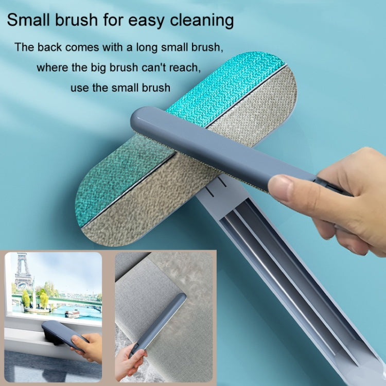 Multi-function Hair Brush Pet Cats Sticky Hair Remover Carpet Bed Hair Gauze Window Cleaner - Blue