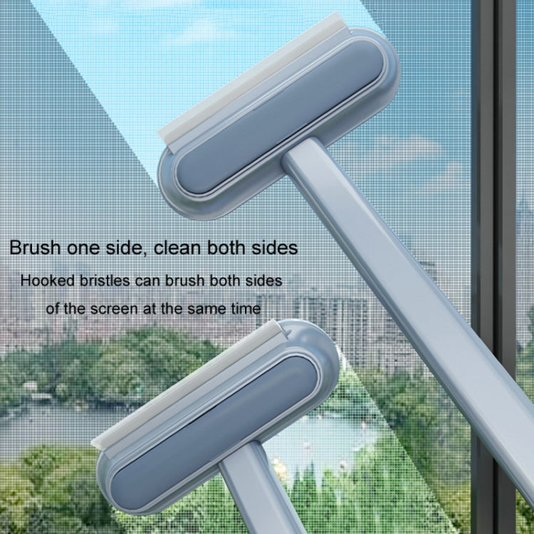 Multi-function Hair Brush Pet Cats Sticky Hair Remover Carpet Bed Hair Gauze Window Cleaner - Blue