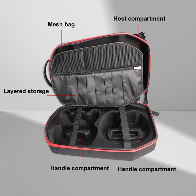 For PS5 Slim Game Console Controller Accessories Storage Bag Waterproof Backpack - Black