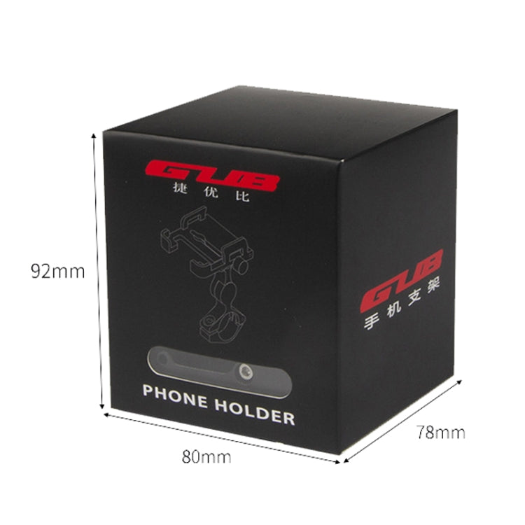 GUB PLUS21 Bicycle Mobile Phone Holder Motorcycle 360 Degree Rotating Mount For 22.2-31.8mm Tube Diameter - Black