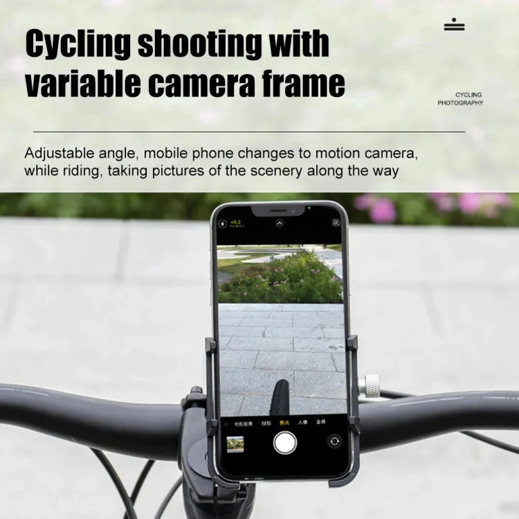 GUB PLUS21 Bicycle Mobile Phone Holder Motorcycle 360 Degree Rotating Mount For 22.2-31.8mm Tube Diameter - Black