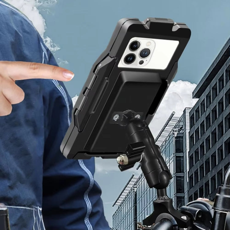 GUB PLUS17 Bicycle Mobile Phone Waterproof Bag Holder Motorcycle Handlebar Rainproof Stand - Black
