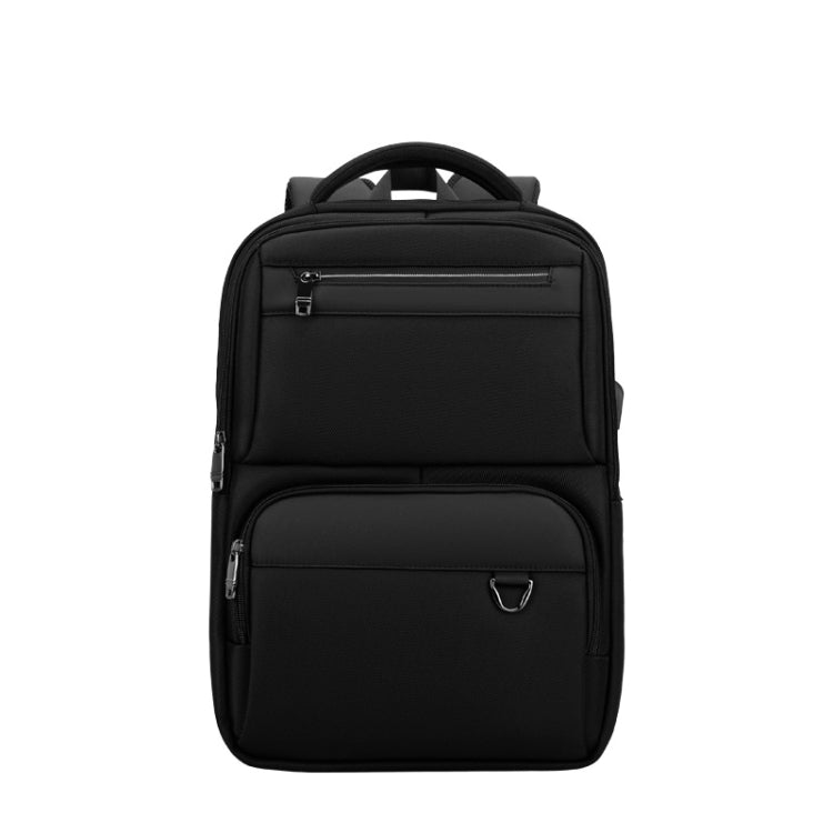 SKV B23889 Men Large Capacity Double-Shoulder Business Laptop Bag - Black