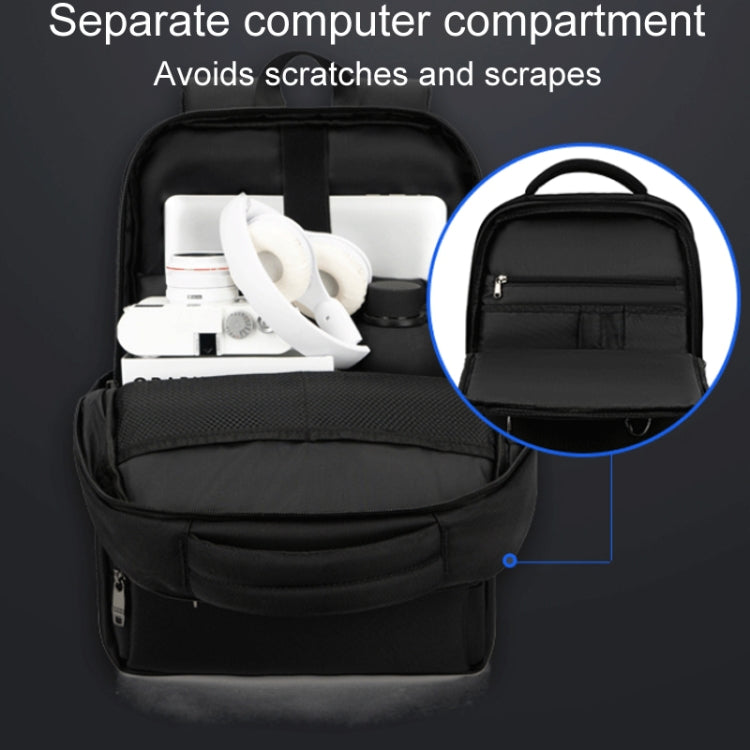 SKV B23889 Men Large Capacity Double-Shoulder Business Laptop Bag - Black