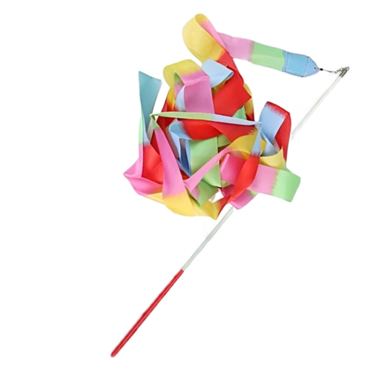 10pcs 4m Rhythmic Gymnastics Ribbons Dance Fitness Toys Sports Equipment, Color: Colorful