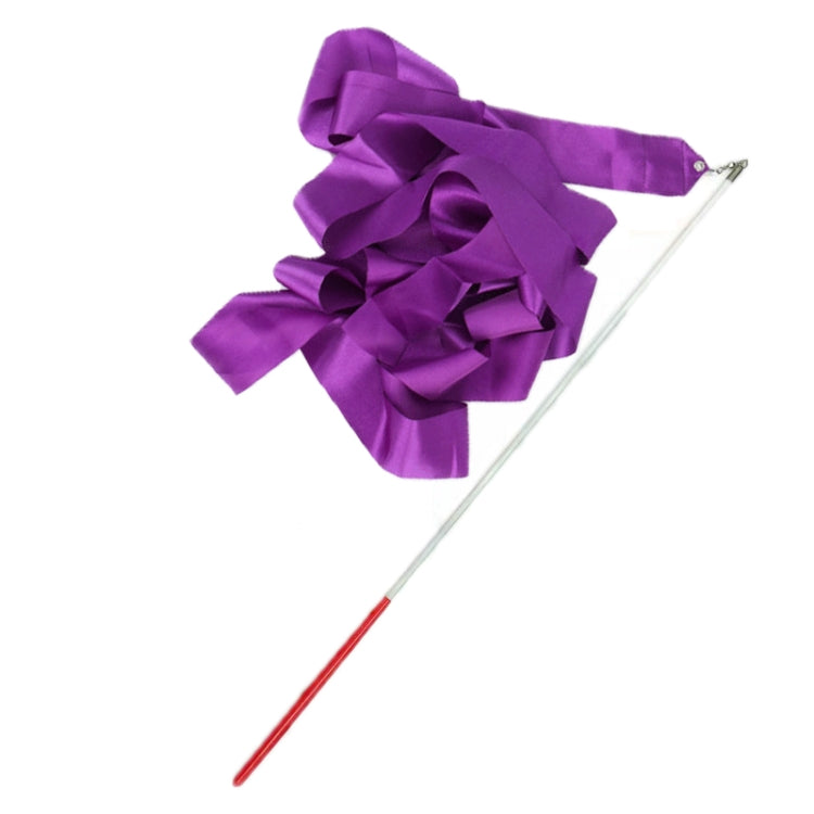 10pcs 4m Rhythmic Gymnastics Ribbons Dance Fitness Toys Sports Equipment, Color: Purple