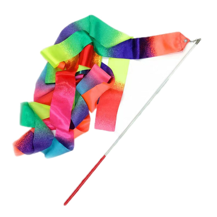 10pcs 4m Rhythmic Gymnastics Ribbons Dance Fitness Toys Sports Equipment, Color: Dazzling