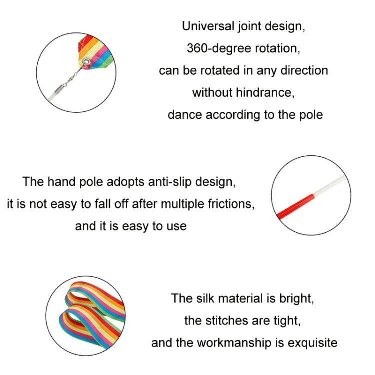 10pcs 4m Rhythmic Gymnastics Ribbons Dance Fitness Toys Sports Equipment, Color: Purple