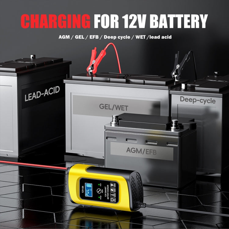 FOXSUR 12V8A SUV Car Motorcycle Intelligent Repair Type Lead-acid Battery Charger