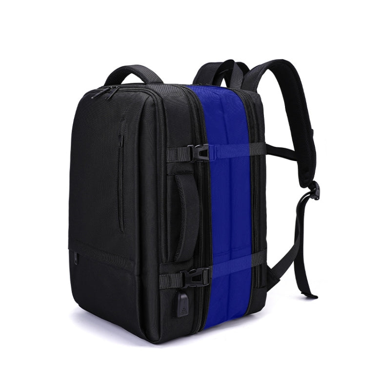 SKV BLB2006 Men Business Travel Double Shoulder Bag Large Capacity Casual Laptop Backpack - Black