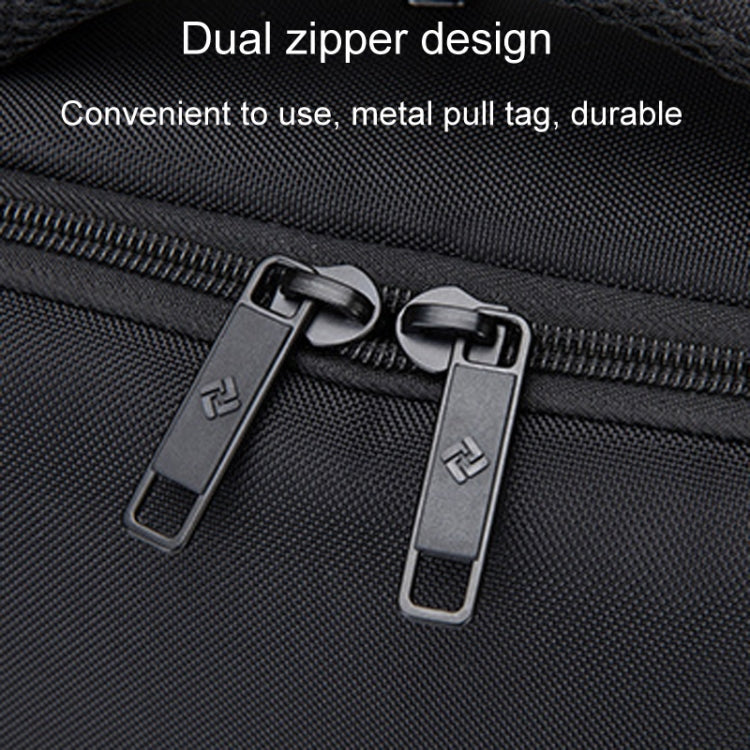 SKV BLB2006 Men Business Travel Double Shoulder Bag Large Capacity Casual Laptop Backpack - Black