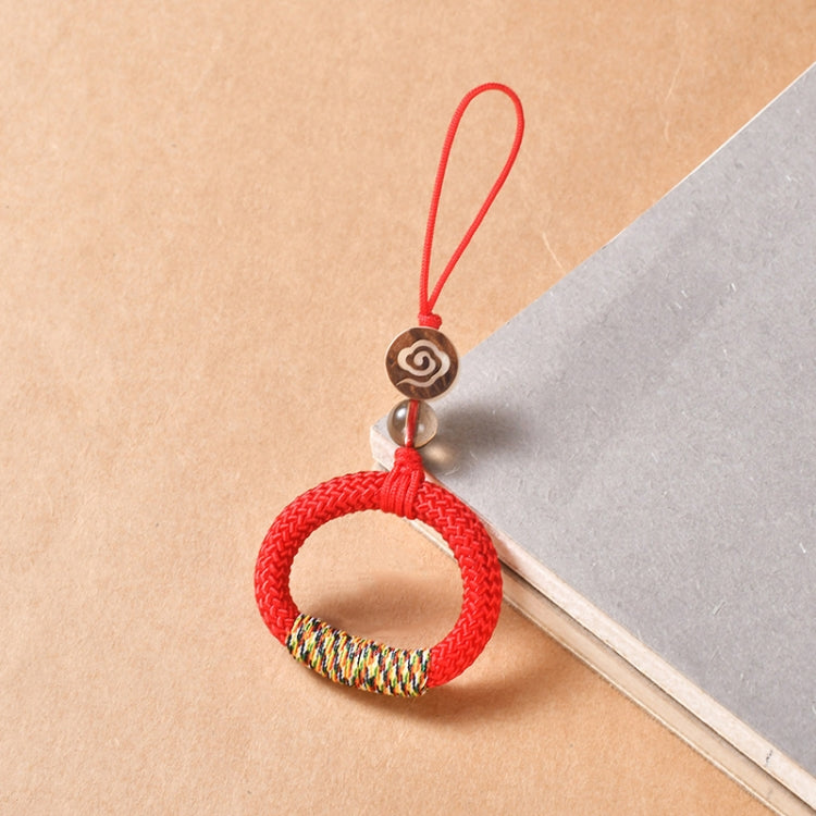 Hand-Woven Ancient Style Ring Buckle Mobile Phone Lanyard U Disk Lanyard Car Key Pendant