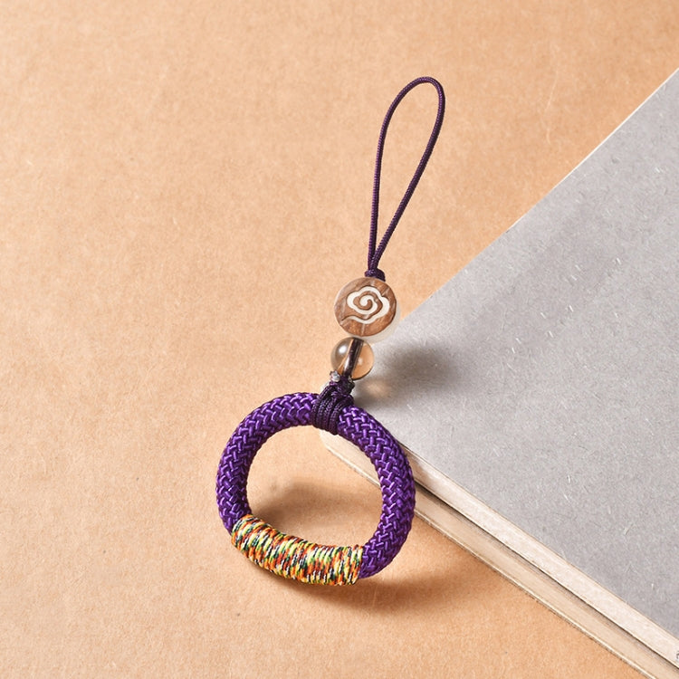 Hand-Woven Ancient Style Ring Buckle Mobile Phone Lanyard U Disk Lanyard Car Key Pendant