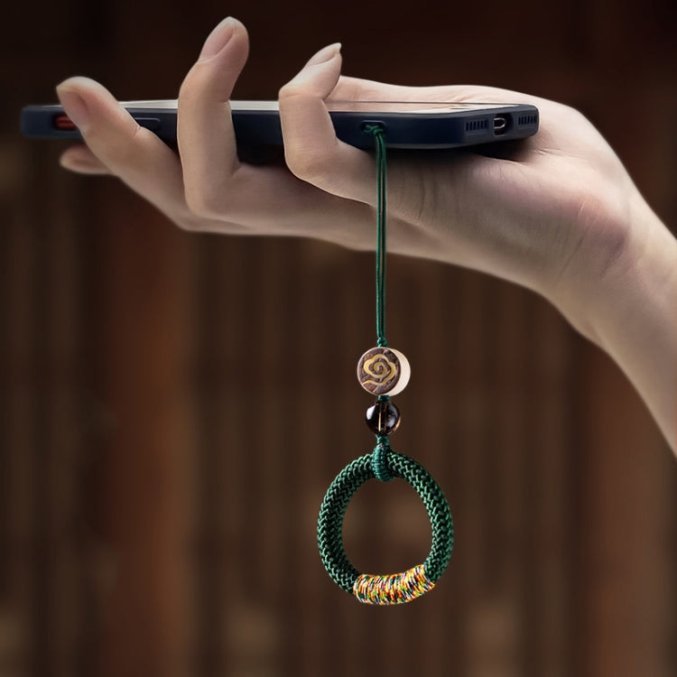Hand-Woven Ancient Style Ring Buckle Mobile Phone Lanyard U Disk Lanyard Car Key Pendant