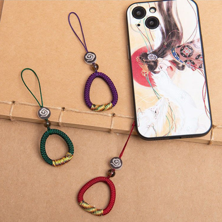 Hand-Woven Ancient Style Ring Buckle Mobile Phone Lanyard U Disk Lanyard Car Key Pendant