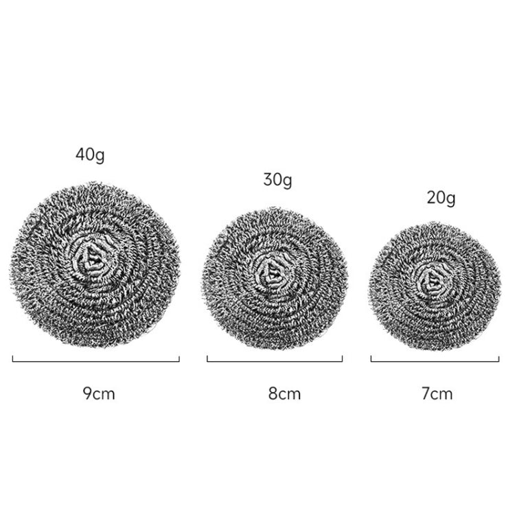 5pcs /Pack 40g Steel Wool Ball Scrubber for Dishes, Pots, Pans, and Ovens Cleaning