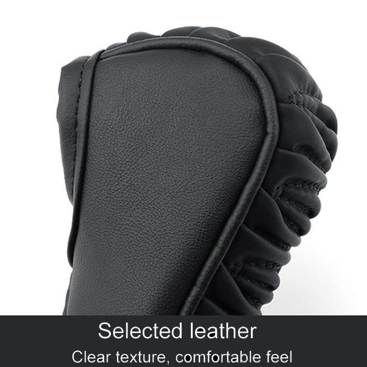 Car Universal Leather Gear Sleeve Breathable Gearshift Cover, Style: T Type Yellow