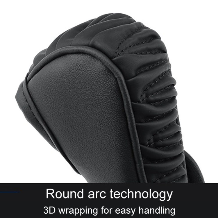 Car Universal Leather Gear Sleeve Breathable Gearshift Cover, Style: T Type Red With Black Line