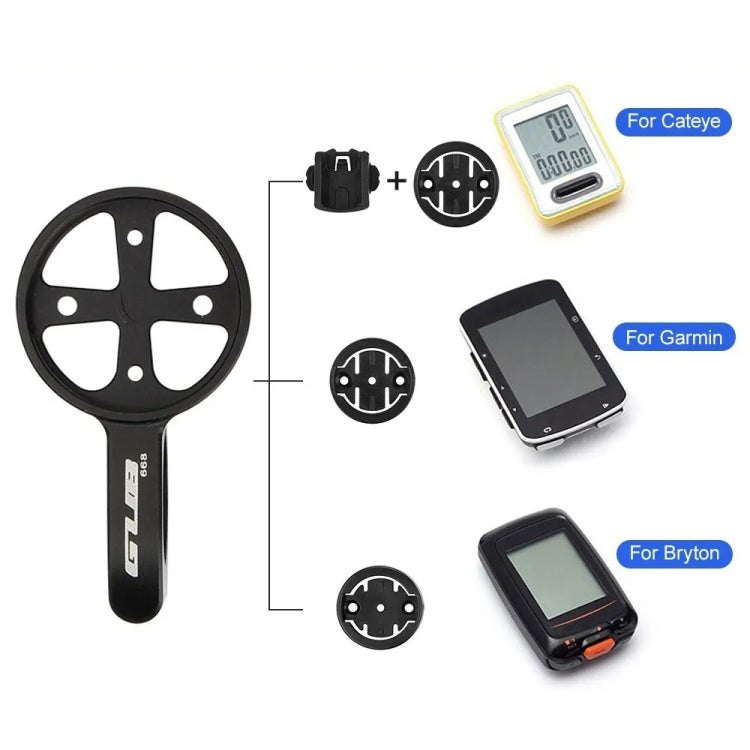 GUB 668 TT Handlebar Code Meter Extension Bracket For Gamin / Wahoo / Barrett / CATEYE Series - Black
