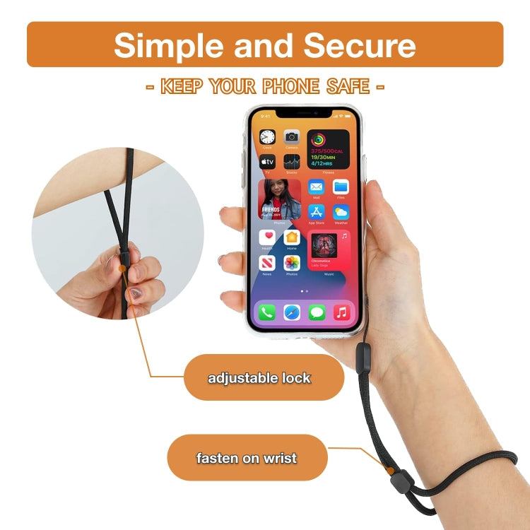 5pcs /Pack Adjustable Mobile Phone Anti-Lost Wrist Braided Lanyard U Disk Lanyard