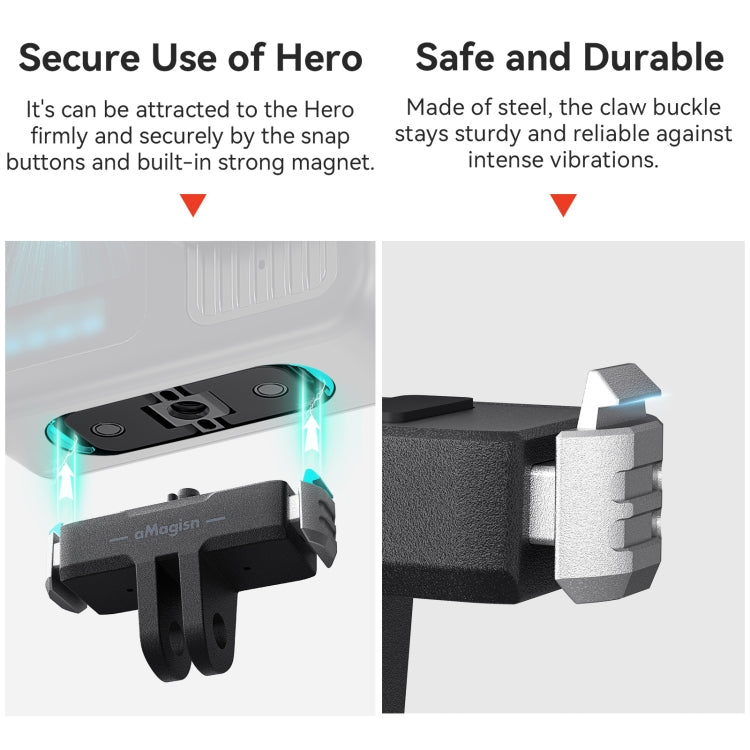 For GoPro HERO13 Black aMagisn Magnetic Quick-release Base Plastic  Adapter Accessories