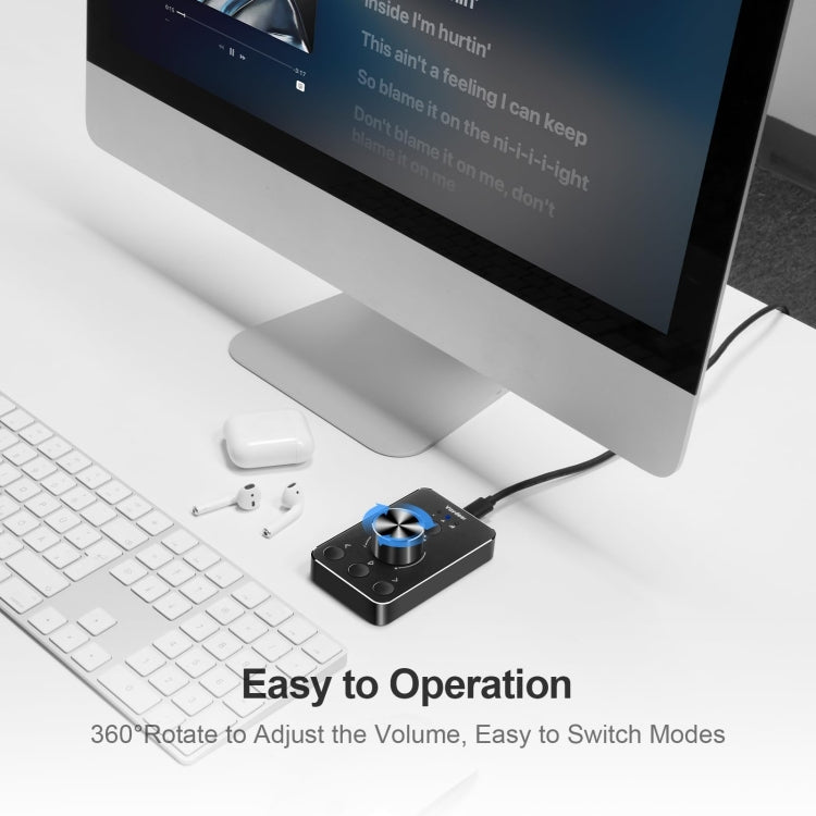 Vaydeer JP2011 USB Computer Volume Adjustment Controller Desktop Multimedia Rotary Button - Type-C