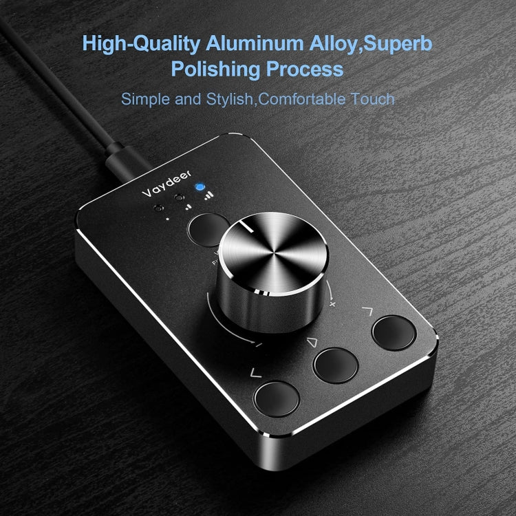 Vaydeer JP2011 USB Computer Volume Adjustment Controller Desktop Multimedia Rotary Button - Type-C
