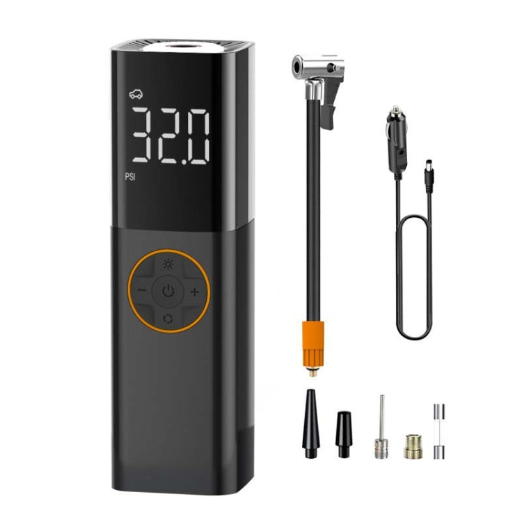 Car Portable Multifunctional Intelligent Digital Display Inflatable Pump - Black