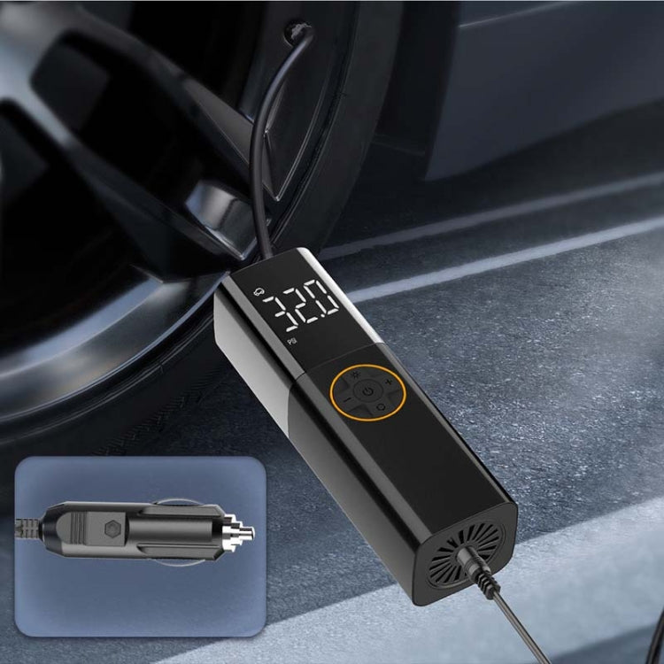 Car Portable Multifunctional Intelligent Digital Display Inflatable Pump - Black