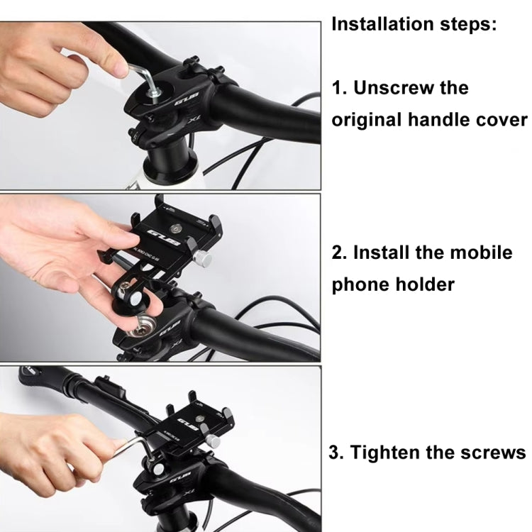GUB G-95 Bicycle Mobile Phone Holder Bicycle Navigation Handlebar Bowl Cover Mount - Black