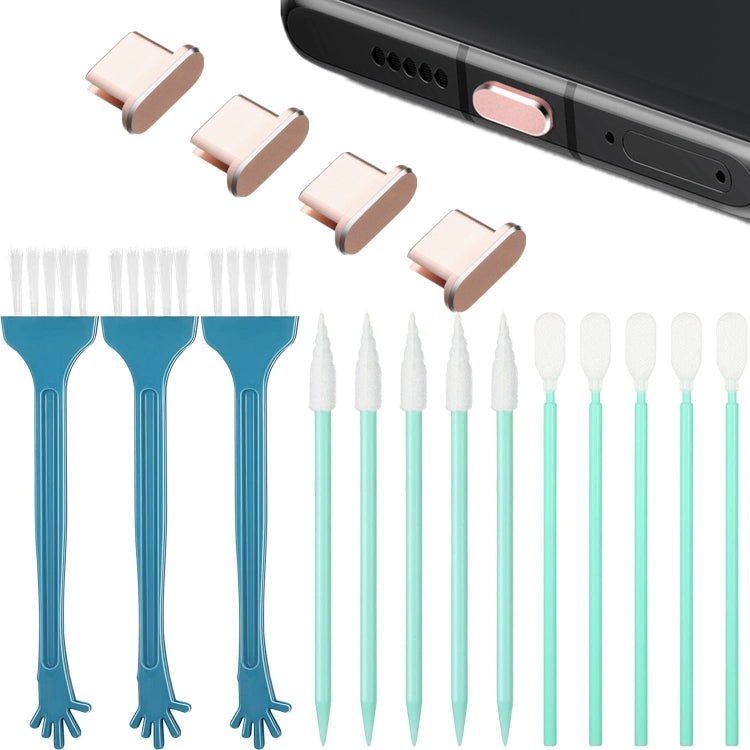 Metal Dust Plug Cleaning Kit For TYPE-C Interface Mobile Phones