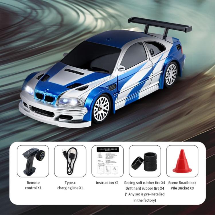 1:43 Full Scale Mini 4WD Drifting Charging Remote Control Car, Color: 4304 Silver GTR