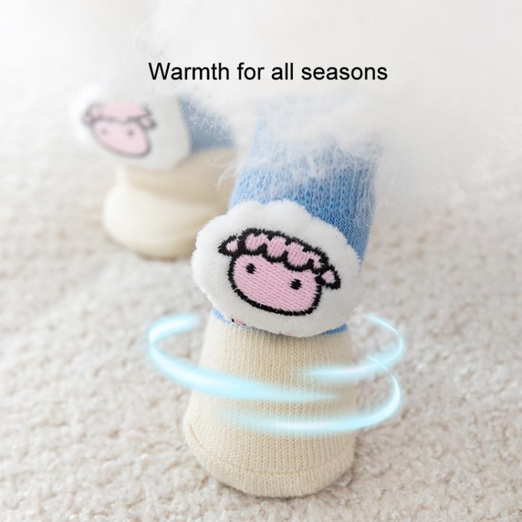 4pcs /Set Pet Dog Socks For Teddy Non-slip Anti-Scratch Anti-Dirty 3D Dolls Socks Dog Shoes, Size: S