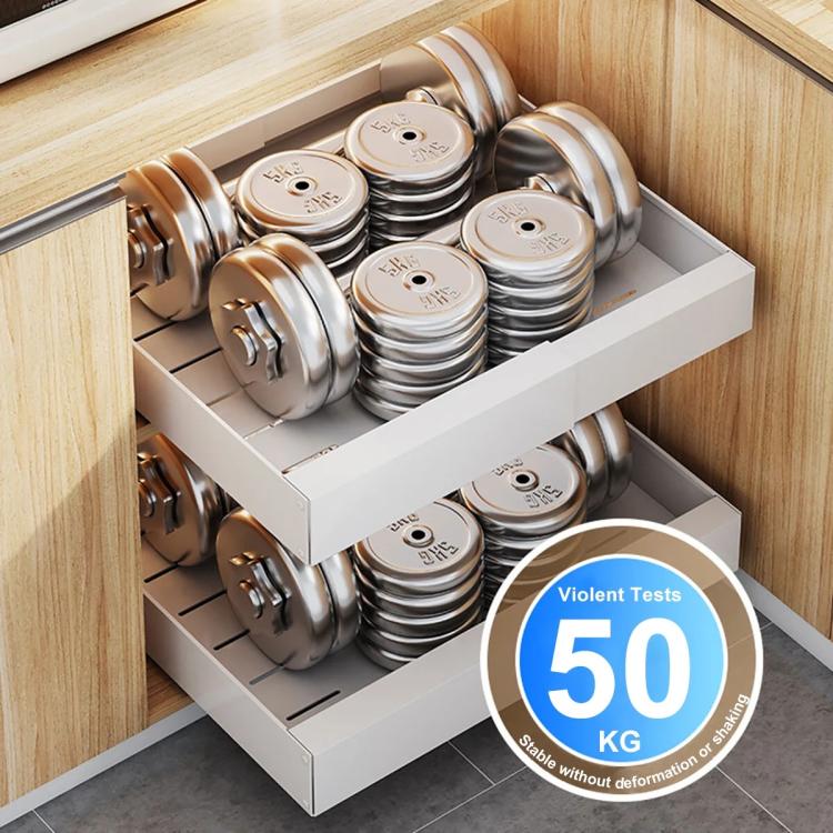 Extensible  - 30-46cm Pull-out Cabinet Organizer Storage Rack Slide-out Drawer 43cm Black