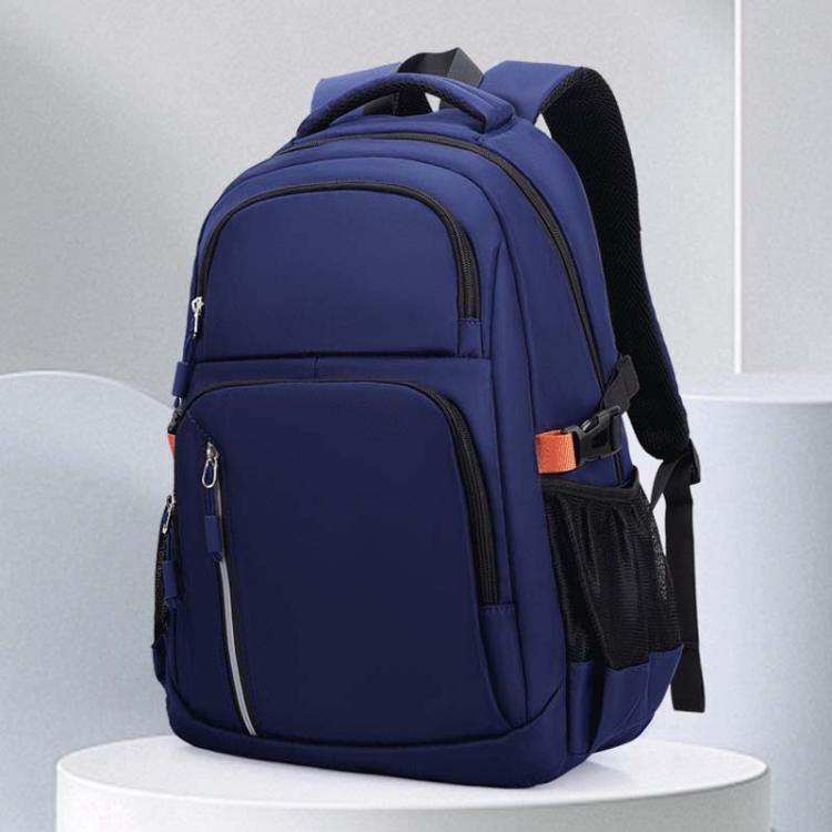 SKV B23344 Men Large Capacity Business Laptop Backpack Outdoor Traveling Double Shoulder Bag - Blue