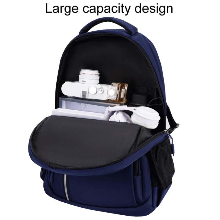 SKV B23344 Men Large Capacity Business Laptop Backpack Outdoor Traveling Double Shoulder Bag - Blue