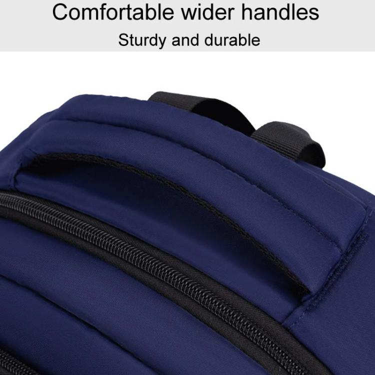 SKV B23344 Men Large Capacity Business Laptop Backpack Outdoor Traveling Double Shoulder Bag - Blue