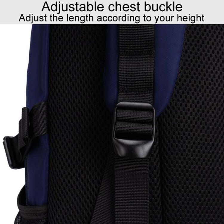 SKV B23344 Men Large Capacity Business Laptop Backpack Outdoor Traveling Double Shoulder Bag - Blue