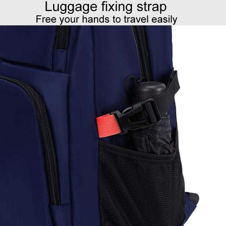 SKV B23344 Men Large Capacity Business Laptop Backpack Outdoor Traveling Double Shoulder Bag - Blue